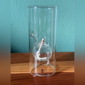 Wolfard Glassblowing Co Hand Blown Oil Lamp 9”